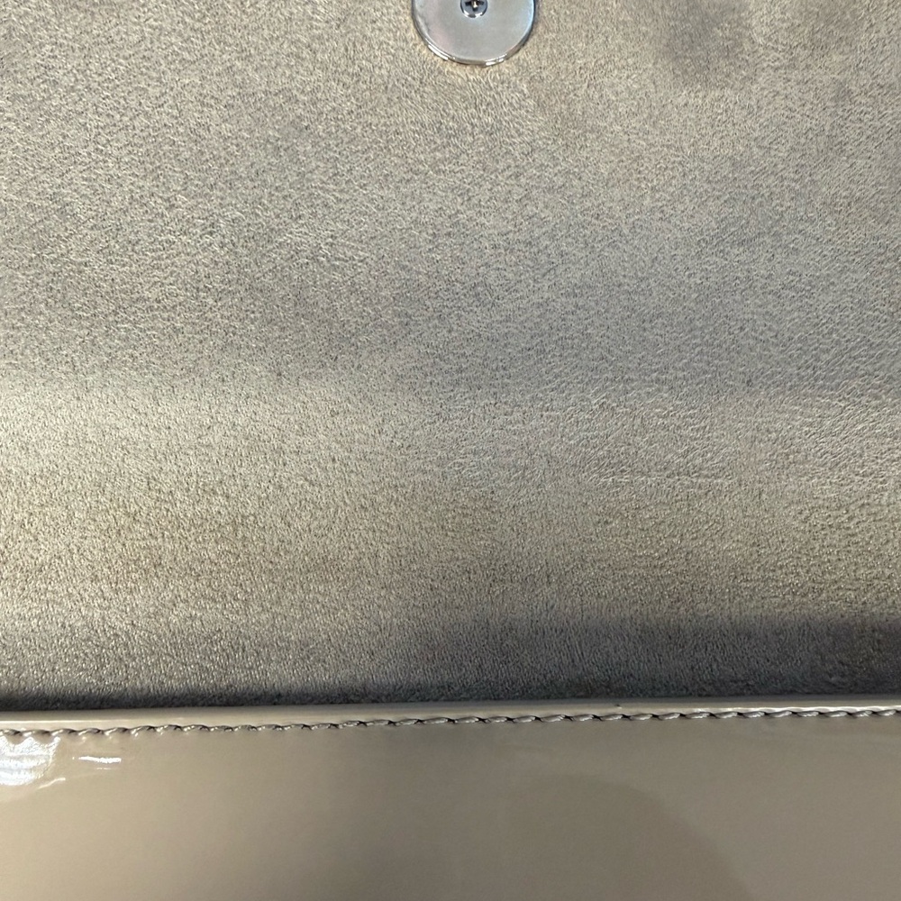 Aldo Clutch Nude Patent Leather with Silver Accent NWT - Picture 5 of 10